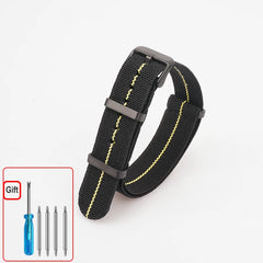 Washable Elastic Nylon Watchband For Seiko 60s French Troops Parachute Bag Nato Strap 18mm 20mm 22mm Outdoor Waterproof Bracelet