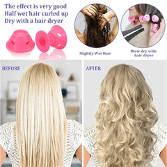 10/20pcs Soft Rubber Hair Curlers Silicone Heatless Hair Rollers Clips No Hurt Hair Rollers Hairdressing DIY Hair Styling Tools