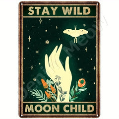 Be Kind to Your Mind Retro Tin Signs Inspirational Quotes Wall Art Sign Muse Vintage Home Room Garden Decor Hippie Girl Poster