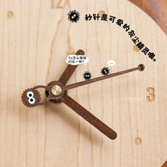 Creative Totoro Wall Clock Solid Wood Cute Living Room Pendulum Hanging Wall Decoration Wall Clocks Ins Style Home Decor Gift