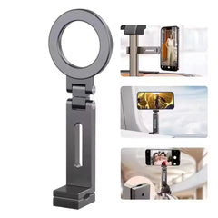 360° Rotation Magnetic Phone Holder for Airplane Tray, Tripod, Desk –Portable Airplane Phone Holder Mount For iPhone Smartphones