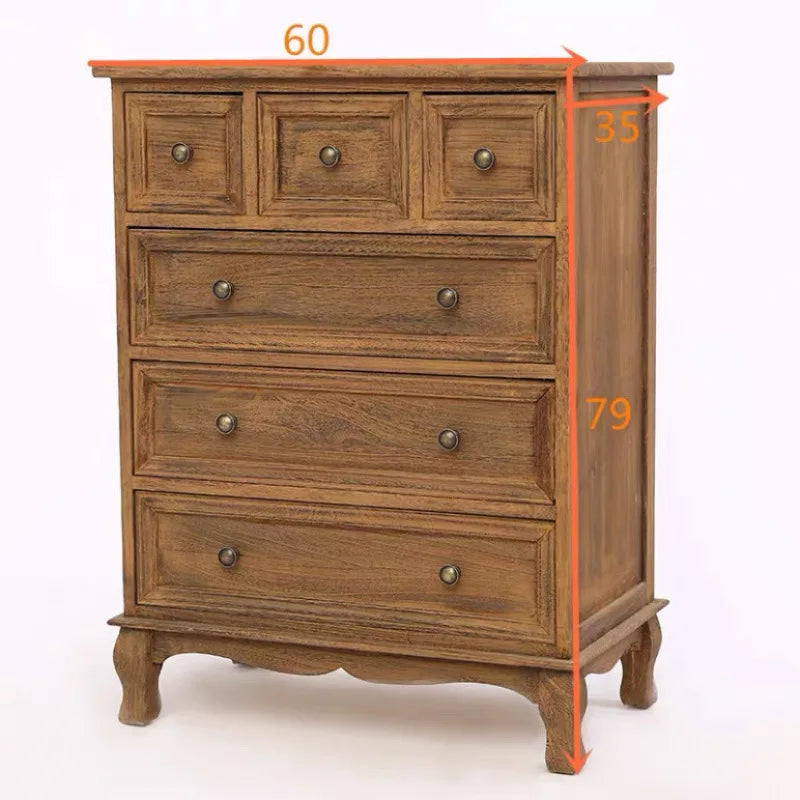 Solid Wood Chest of Drawers Storage Cabinet