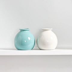Ins Ceramics Flower Vase Nordic Hydroponics Vases Creative Room Decor Mini Flower Bottle Pots Desktop Ornament Craft