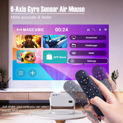 Magcubic L018 360° Projector 650ANSI 8K Android 14 Native 1080P with Auto Keystone Focus Wifi6 BT5.4 Portable Outdoor