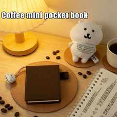 Ins Niche Minimalist Notebook Brown Japanese Style Pocket Book A Chic & Simple Diary for Mindful Journaling Personal Reflection