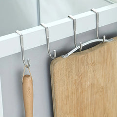 Stainless steel bedside cabinet door hook dormitory double hook bathroom kitchen hanger