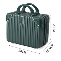 14 inch Lightweight Mini Travel Suitcase Cosmetic Box Waterproof Hand Luggage Organizer Makeup Case Protable Small Boarding Case