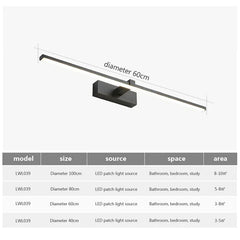 Modern LED Vanity Mirror Wall Light for Bathroom Makeup Mirror Headlamp Indoor Lighting Fixture Sconce Decor