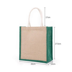 Fashion Burlap Tote Bag – Reusable Jute Beach & Shopping Bag