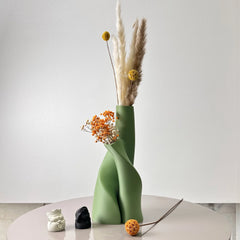 2 Piece Set of Special-Shaped Double Vase, Creative Dried Flower Vase, Multi-Color Optional, Suitable for Living Room, Kitchen Home Decor