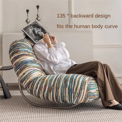 XD Caterpillar Corner Sofa Togo Balcony Casual Single Chair Living Room Internet Famous Wrought Iron Retro Rocking Chair Lazy Sofa Living Room Furniture