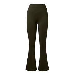 Fashion flared pants women's V back waist sports pants high waist buttocks beautiful buttocks fitness pants solid color tight La