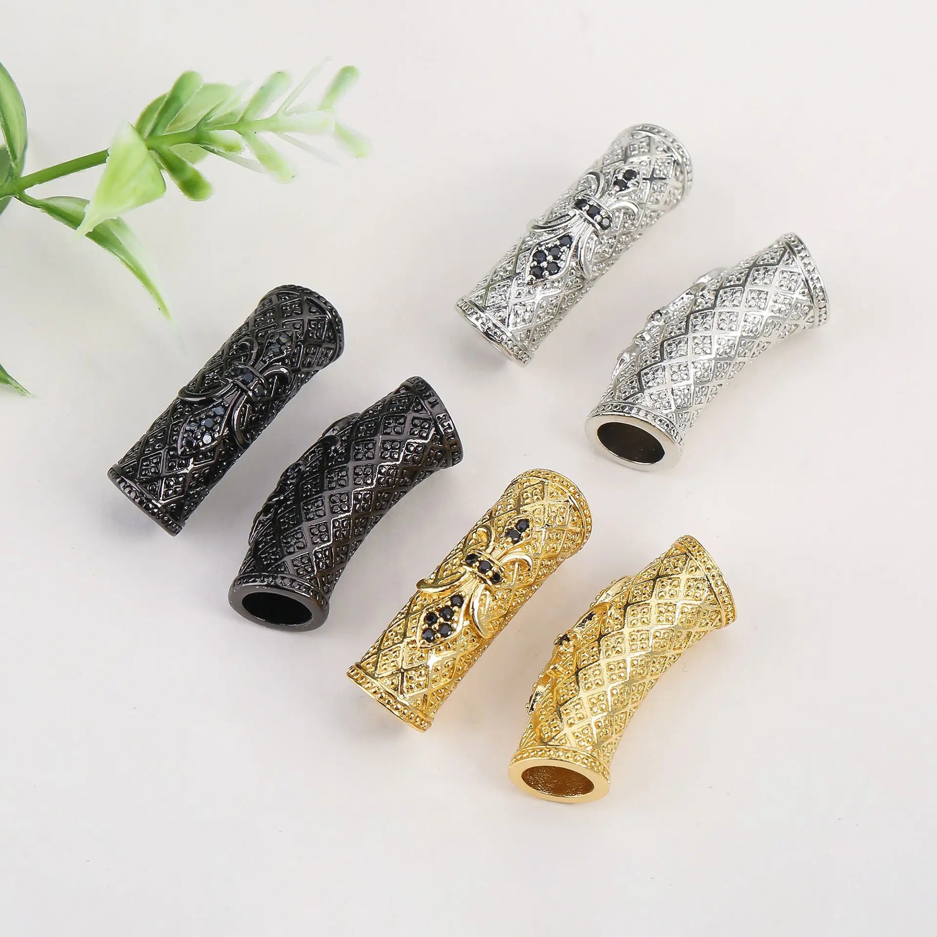 1pcs DIY Jewelry Making Tubular Curved Cylinder Beaded Accessories Men and Women Vintage Bracelet Necklace Material Wholesales