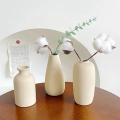 INS Nordic White Ceramic Vase – Decorative Flower Pot Home Decor