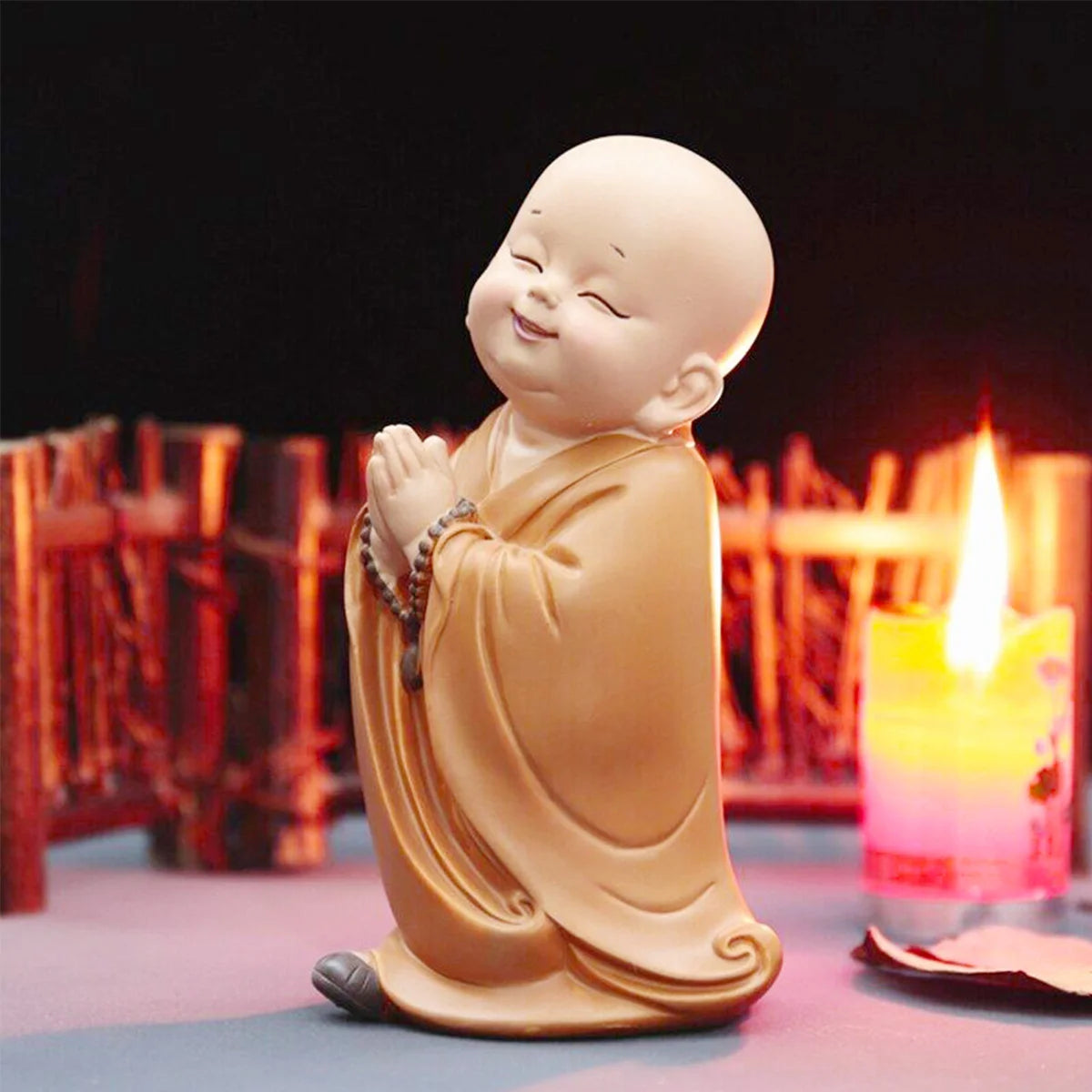 Cute Little Monk Figurine – Adorable Mini Buddha Ornament Home Decor Decorative accessories