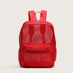 Women's Mesh Breathable Backpack Portable Hollow Casual Outdoor Travel Storage Bag