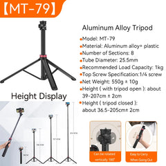Ulanzi MT-79 2M Portable Universal Tripod Aluminum Alloy Lamp Holder Support LT028 Fill Light Lightweight Camera Action Camera