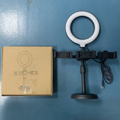 Smartphone Mobile Stand For Cell Phone Holder With LED Ring Light Dual Position For Professional Live Streaming Video Record