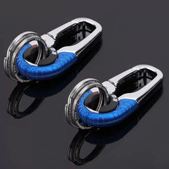 1/5pcs Men's Keychain Hook Stainless Steel Buckle Outdoor Carabiner Climbing Tool Double Ring Fishing Key Ring Car Accessories
