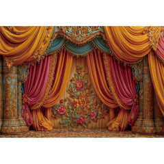 Indian Garlands Diwali Backgrounds Marigold Flowers Curtain Puja Ganpati Pooja Traditional Birthday Wedding Party Decor Backdrop
