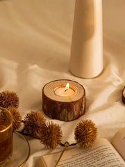 Wood Tea Light Candle Holders Rustic Tealight Candlestick Home Table Wedding Birthday Party Valentine's Day Home Decorations