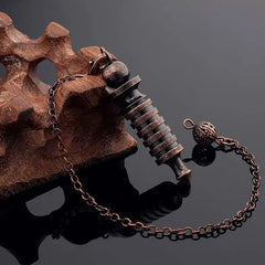 Antique Metal Copper isis Pendulum for Divination Dowsing Open whirligig Radiestesia Professional Witch Pendulo Answers X386