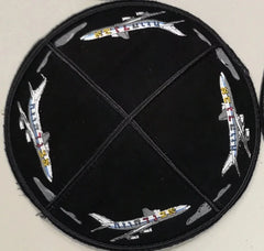 PRINTED SUEDE LEATHER KIPPAH JEWISH KIPPAH LEATHER YARMULKE KIPPAH