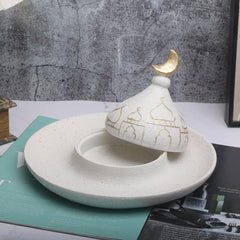Ramadan Ornaments Resin Material Mosque Islamic Castle Statue Family Tabletop Atmosphere Decoration Architectural Style Gift