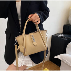 Fashion Leather Tote Bag – Versatile Casual Commuter Bag