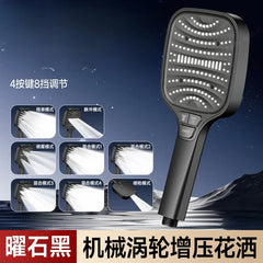 Adjustable Shower Head 8 Mode Rainfall Shower Large Flow Showerhead High Pressure Water Saving Shower Mixer Bathroom Accessories