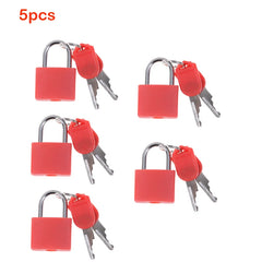 5PCS 22mm Small Mini Strong Steel Padlock Travel Suitcase Diary Lock With 2 Keys Colored plastic case padlock Decoration