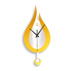 Modern Water Dropping Design Wall Clock Creative Acyrlic Pendulum Clock for Home Bedroom Living Room Office Decoration Mute Time