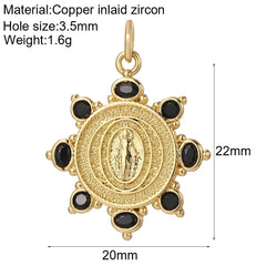 Y2K Boho Cross Our Lady Necklace for Women Golden Jesus Angel Choker Diy Pendant Stainless Steel Chain High Quality Jewelry