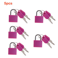 5PCS 22mm Small Mini Strong Steel Padlock Travel Suitcase Diary Lock With 2 Keys Colored plastic case padlock Decoration