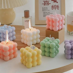1pc Creative Ball-Shaped Soy Wax Magic Cube Aromatherapy Candle, High-End Wedding Favor Gift, Handmade Decorative Object Home Decor