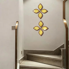 8/4pcs Boho Tear-Shaped Decorative Wall Mirrors Acrylic Modern Mirror Wall Art Bedroom Office & Living Room wooden Ornament
