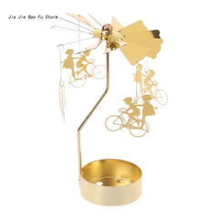 Rotary Candle Holder Spinning Candleholder Metal Tea Light Stand for Romantic Wedding Home Table Decor Christmas Gift