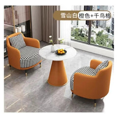 Simple light luxury single Corner Sofa coffee table combination leisure hotel reception sales office negotiation tables and chairs beau Living Room Furniture