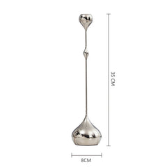 Silver Candle Holder, Metal Candlestick Romantic Art Table Decoration For Home Dining , Wedding Photography Props
