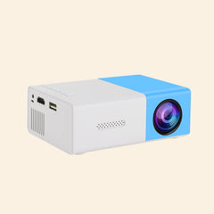 Supports HDMI, USB connection and uses high-definition projector YG300 home theater grade non occupying projector