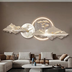 Led Luxury Wall Clocks Mechanism Interior Modern Aesthetic Creative Wall Watch Nordic Restaurant Reloj De Pared Room Decorations