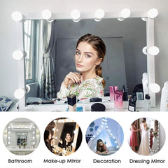 Vanity Mirror Lights Kit Adjustable Color And Brightness With 10 LED Light Bulbs Fixture Strip For Makeup
