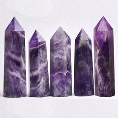 Natural Stone and Crystals Point Wand Witchcraft Rose Quartz Amethyst Home Decor Mineral Reiki Healing Stones Crafts Room Decor