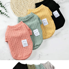 Classic Puppy Dog Knitting Sweater Winter Warm Pet Clothes for Small Dogs Cats Vest Pet Clothing Apparel French Bulldog Costume