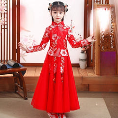 Kids Clothes Children's Clothing Chinese Traditional Dress Cosplay Costumes Girls Hanfu Ethnic Style Princess Party Dresses