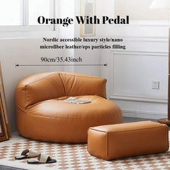 Lazy Sofas Living Room  Single Corner Sofa Modern Design Sofa for 1 Person Can Lie Down Beanbag Tatami Thickened Leather Home Living Room Furniture