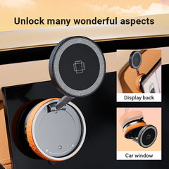 K10 Vacuum Suction Cup Car Magnetic Wireless Charger Foldable 360° Universal Rotating Stand for iPhone Samsung Gym Bath Mirror