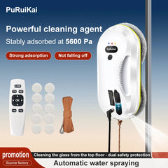 PuRuiKai Household Window Automatic Water Spray Cleaning Robot,With Intelligent Edge Detection System,Robot Glass Cleaner