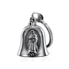 Vintage Christian Jesus Cross Bell Pendant Motorcycle Bell Necklace Punk Biker Religious Exorcist Lucky Jewelry for Men's