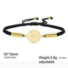 Lucktune Seven Angels Compass Bracelets Stainless Steel Women's Hand Bracelet Religious Amulet Jewelry Party Gifts Wholesale